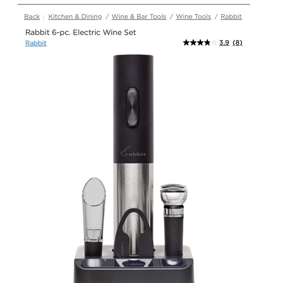 NIB Rabbit 6-Piece Electric Wine Set - Picture 3 of 3